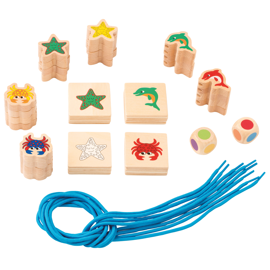 Toys for Life® Lace the sea animals - Holzfädelspiel Toys for Life® Lace the sea animals - Holzfädelspiel