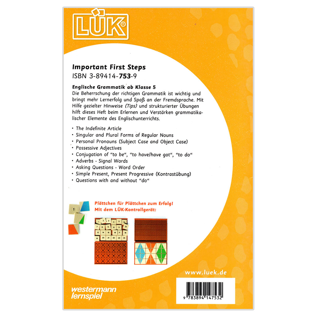 LÜK Important First Steps English Grammar in Class 5 LÜK Important First Steps English Grammar in Class 5