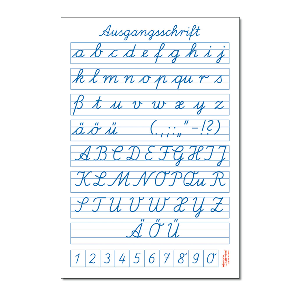 Schrifttafel – Ausgangsschrift