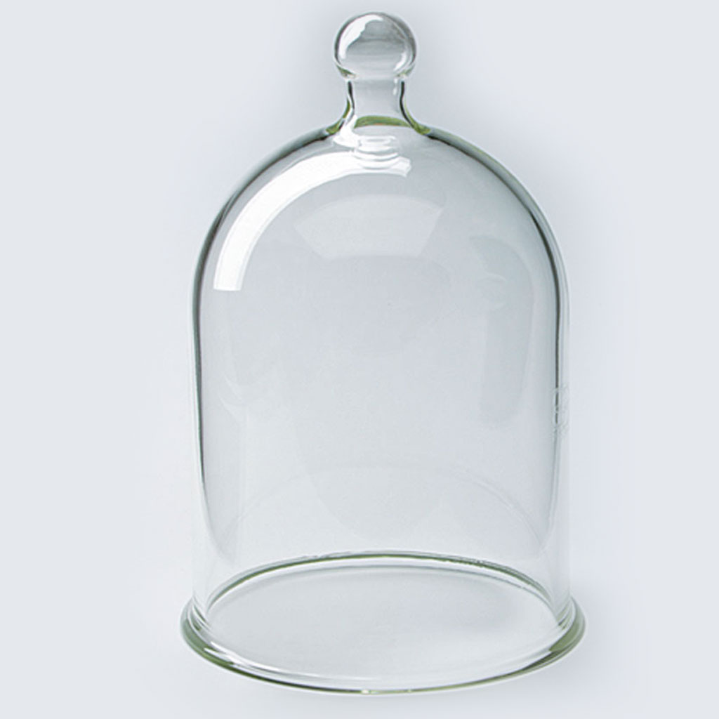 Vakuumglocke, Glas, mit Halteknauf