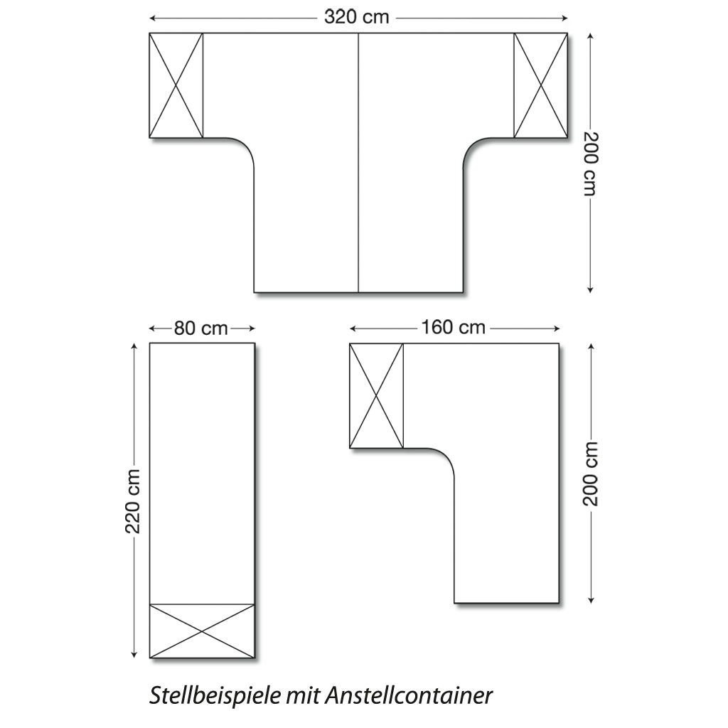 L-Fuß-Schreibtisch