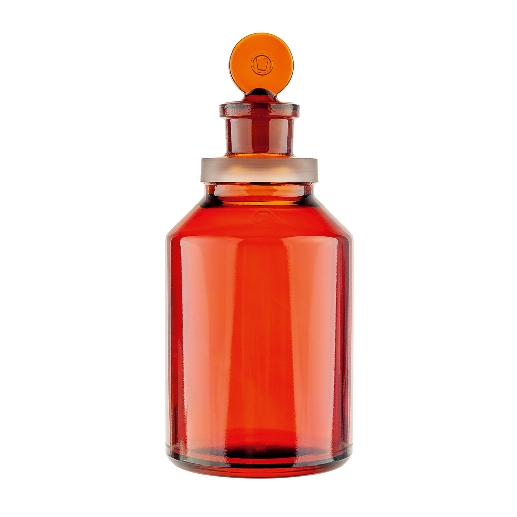 Säurekappenflasche, Duran, Braunglas