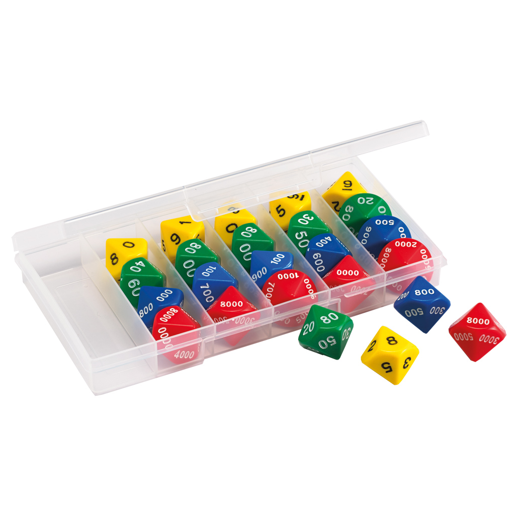 Zahlenwürfel - Set für Stellenwertbestimmung-Bild Auf diesem Bild ist das Produkt mit der Art.Nr.: W-31299 zu sehen