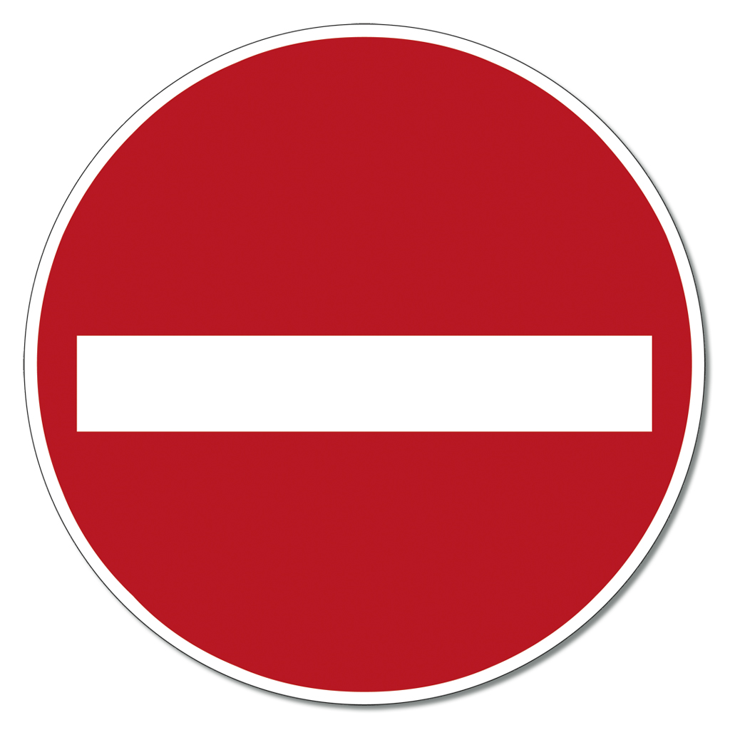 Verkehrsschild Nr. 267 zum Selberbauen
