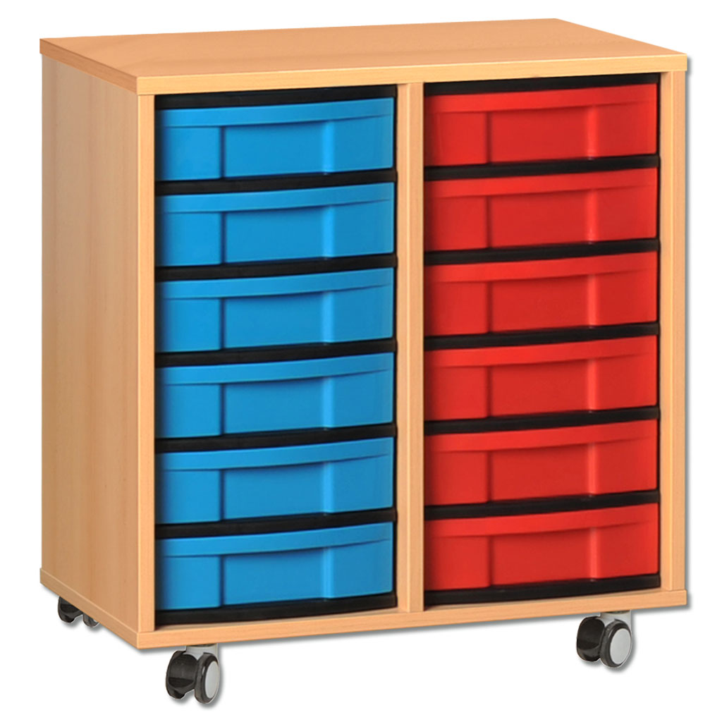 Modulus® Eigentumsschrank, 2-reihig, fahrbar oder feststehend