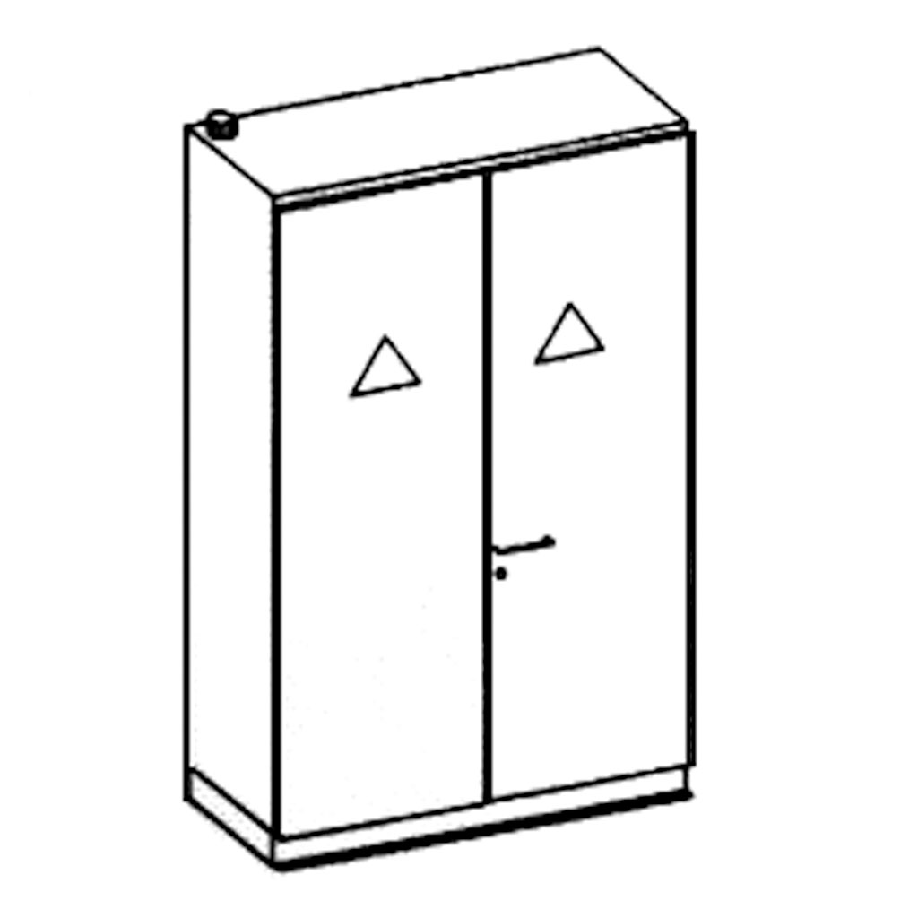 Flügeltürschrank für brennbare Flüssigkeiten