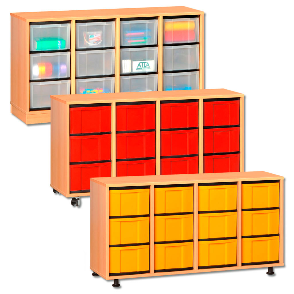 Modulus® Eigentumsschrank, 4-reihig, fahrbar oder feststehend