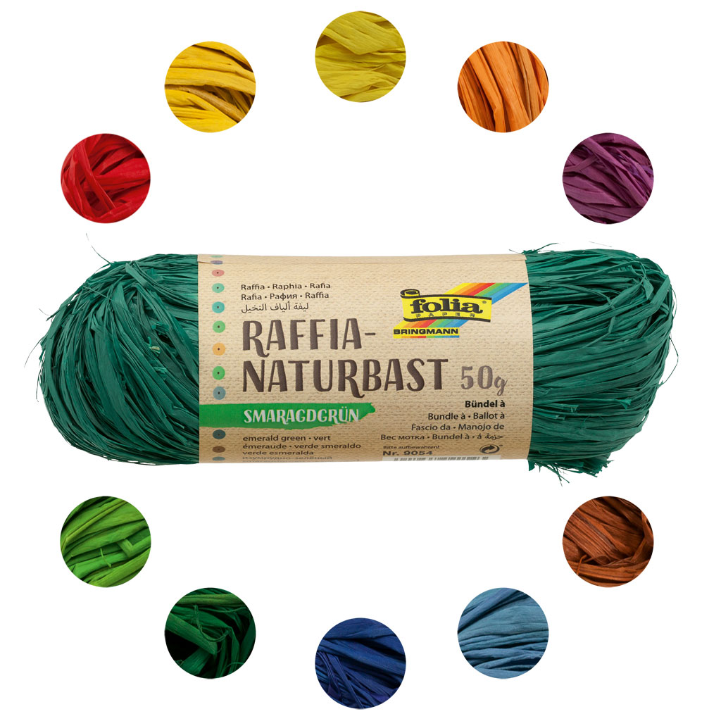 Folia® Naturbast, farbig, ca. 50 g-Bild Auf diesem Bild ist das Produkt mit der Art.Nr.: M-90818 zu sehen