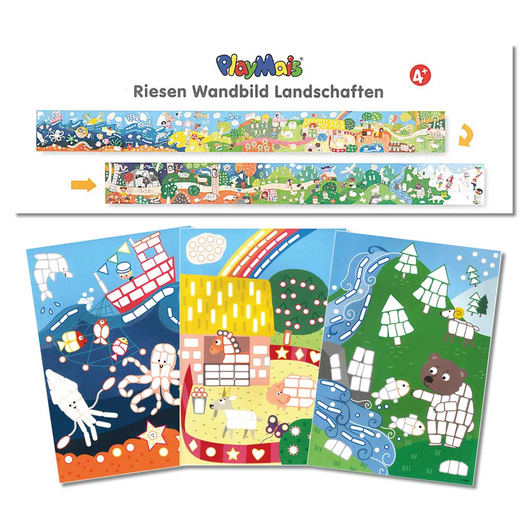 PlayMais® Sparset, 6.300 Teile, 28 Wandbilder in A3