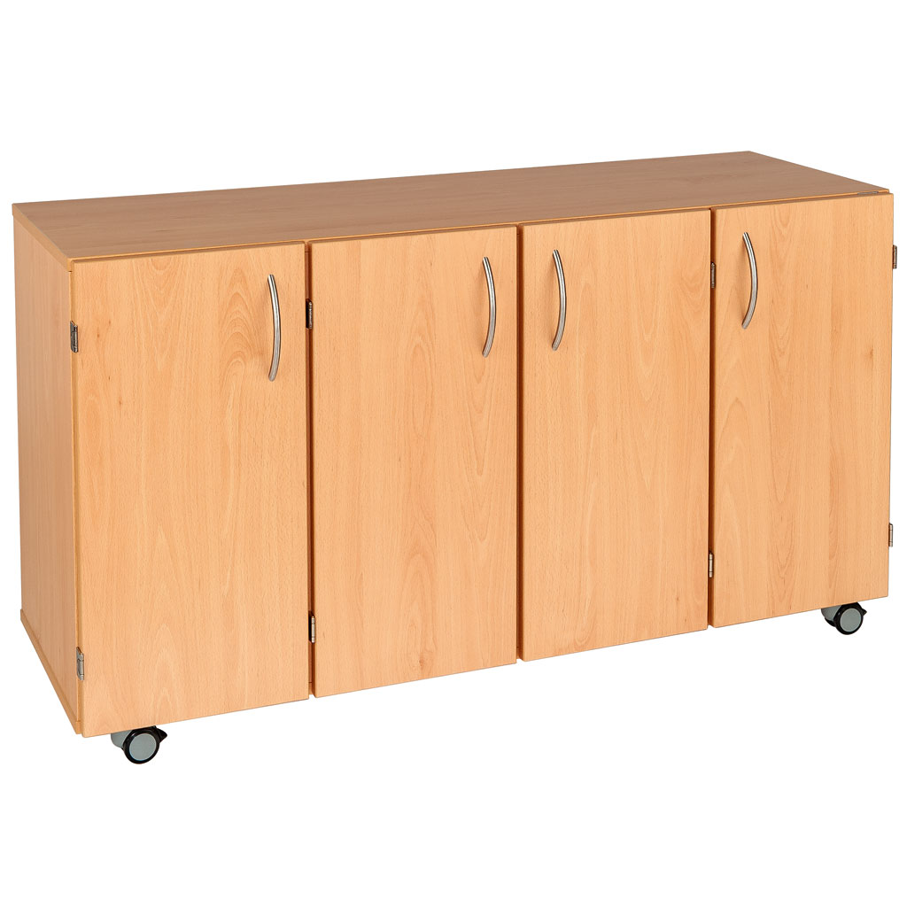 Modulus® Eigentumsschrank mit Türen, 4-reihig, fahrbar oder feststehend