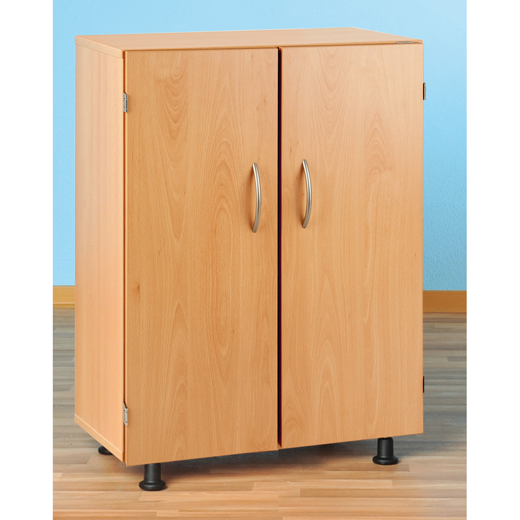 Modulus® Klassenzimmer-Regal mit Türen, 2-reihig, fahrbar oder feststehend