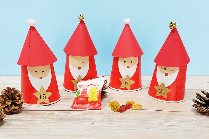 Selbstgebastelter Wichtel-Adventskalender 4 Wichtel für einen selbstgebastelten Adventskalender