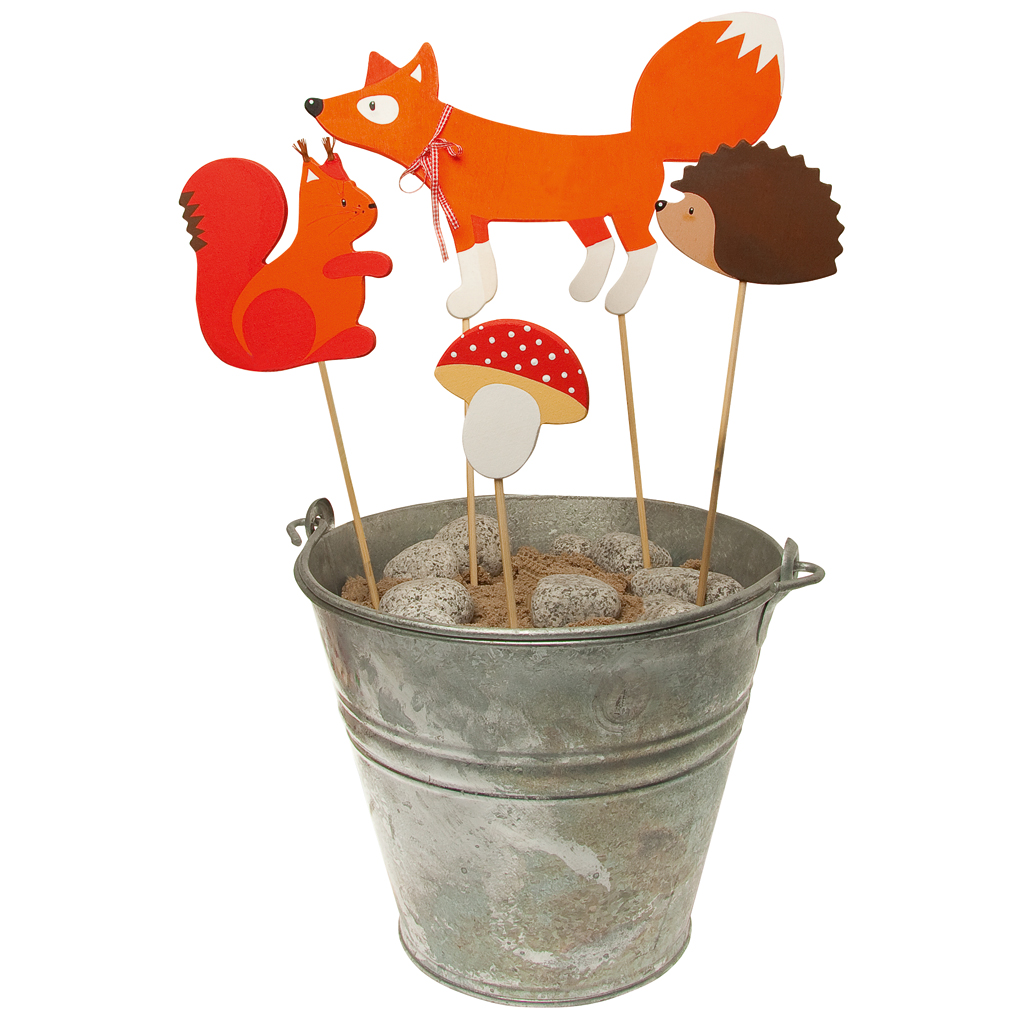 Gartenstecker Kleine Waldparty