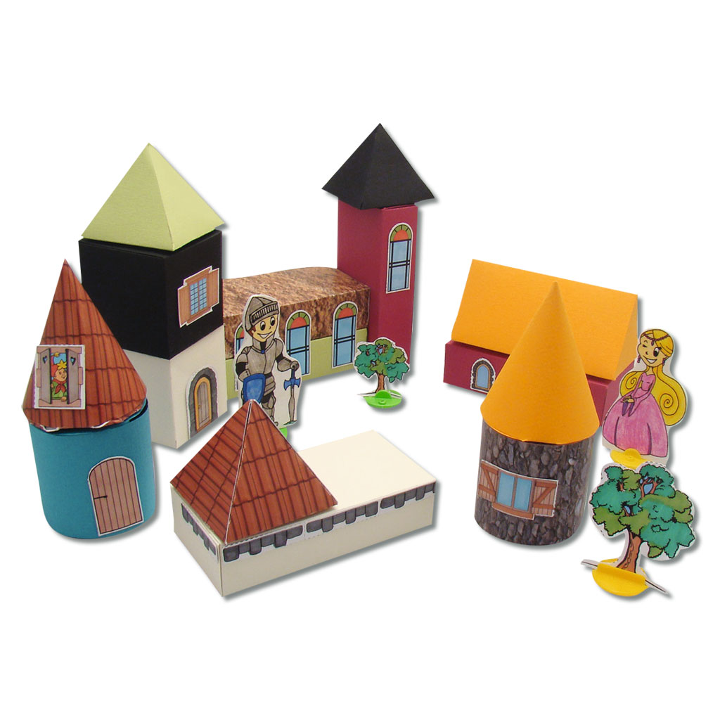 3D-Dorf, blanko, inkl. Figuren