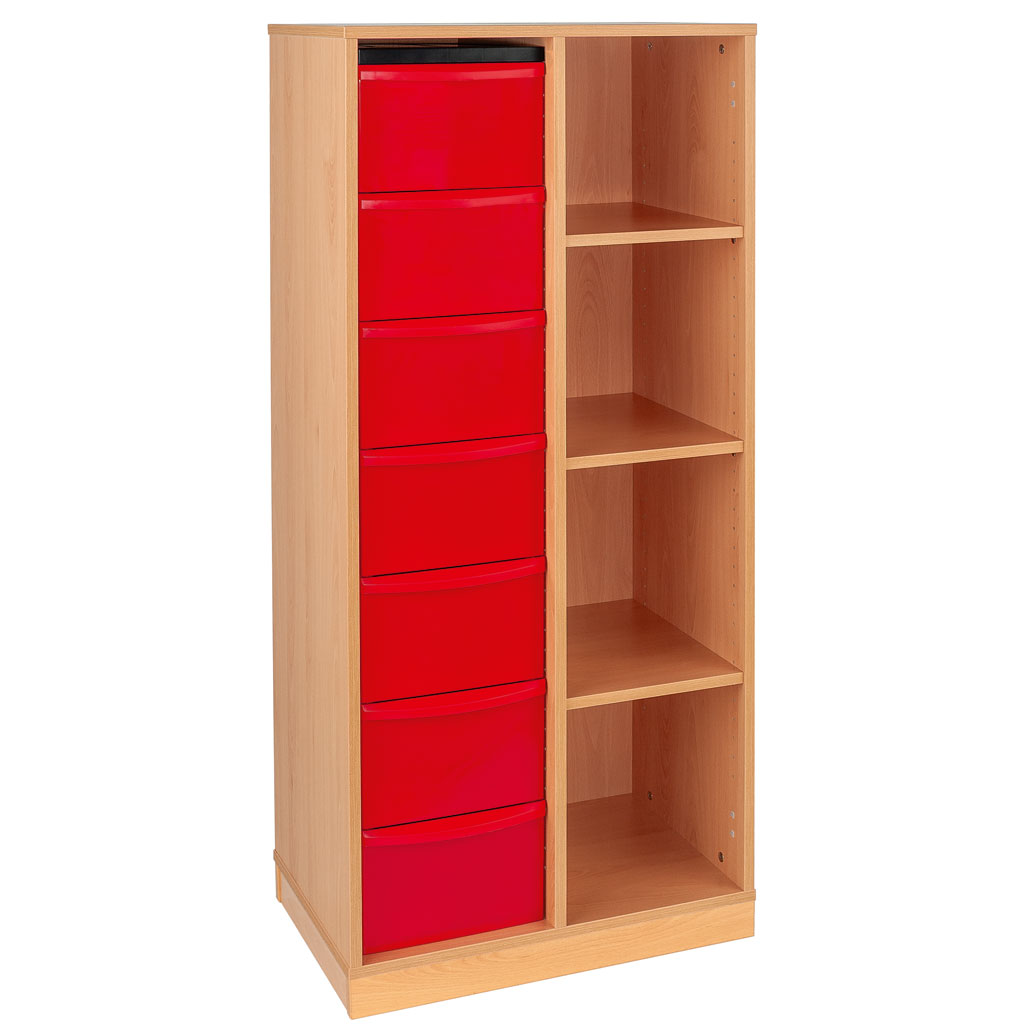 Modulus® Hohes Klassenzimmer-Regal, 2-reihig, fahrbar oder feststehend