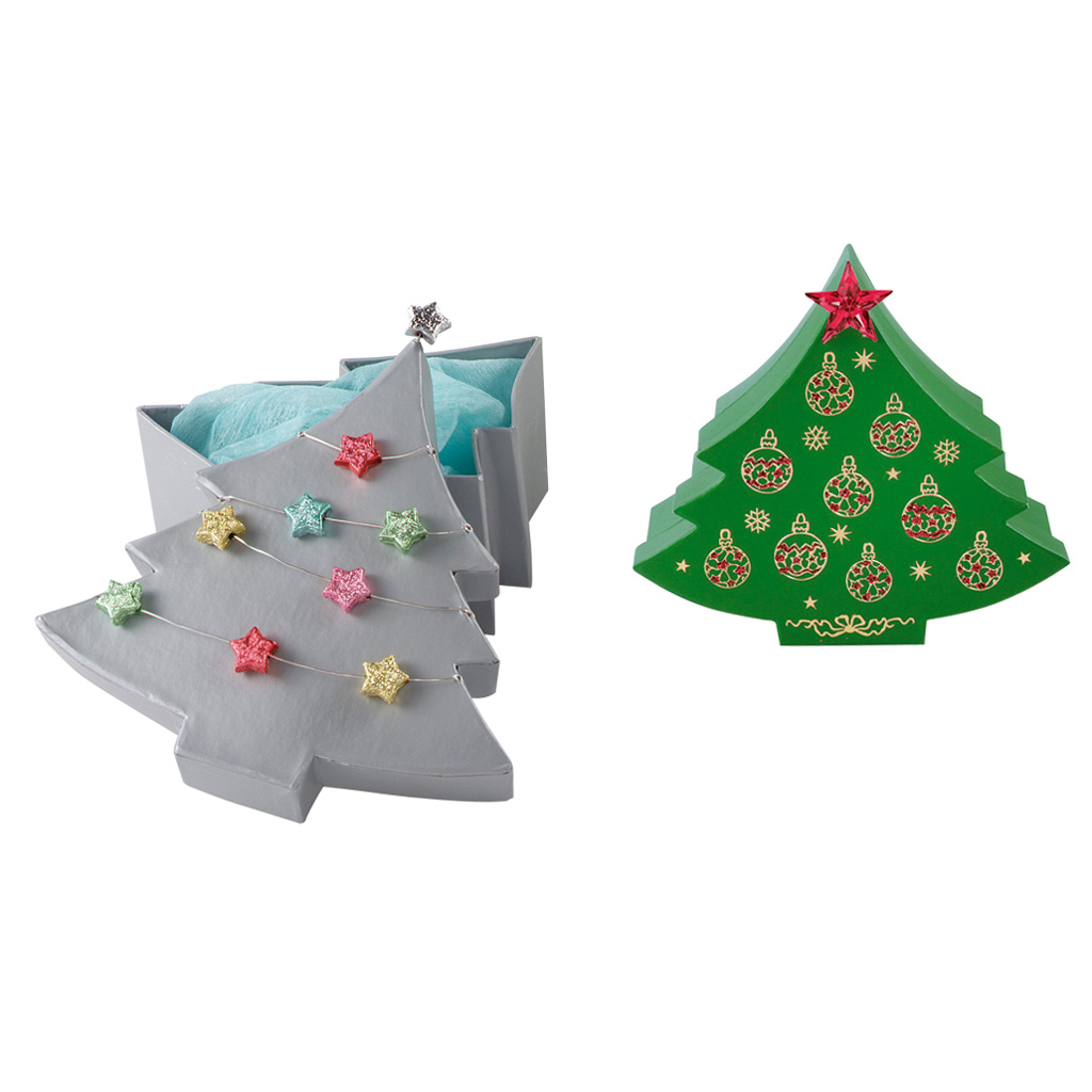 Folia® Blanko-Geschenkboxen Tanne, 6 Stück, Bunt