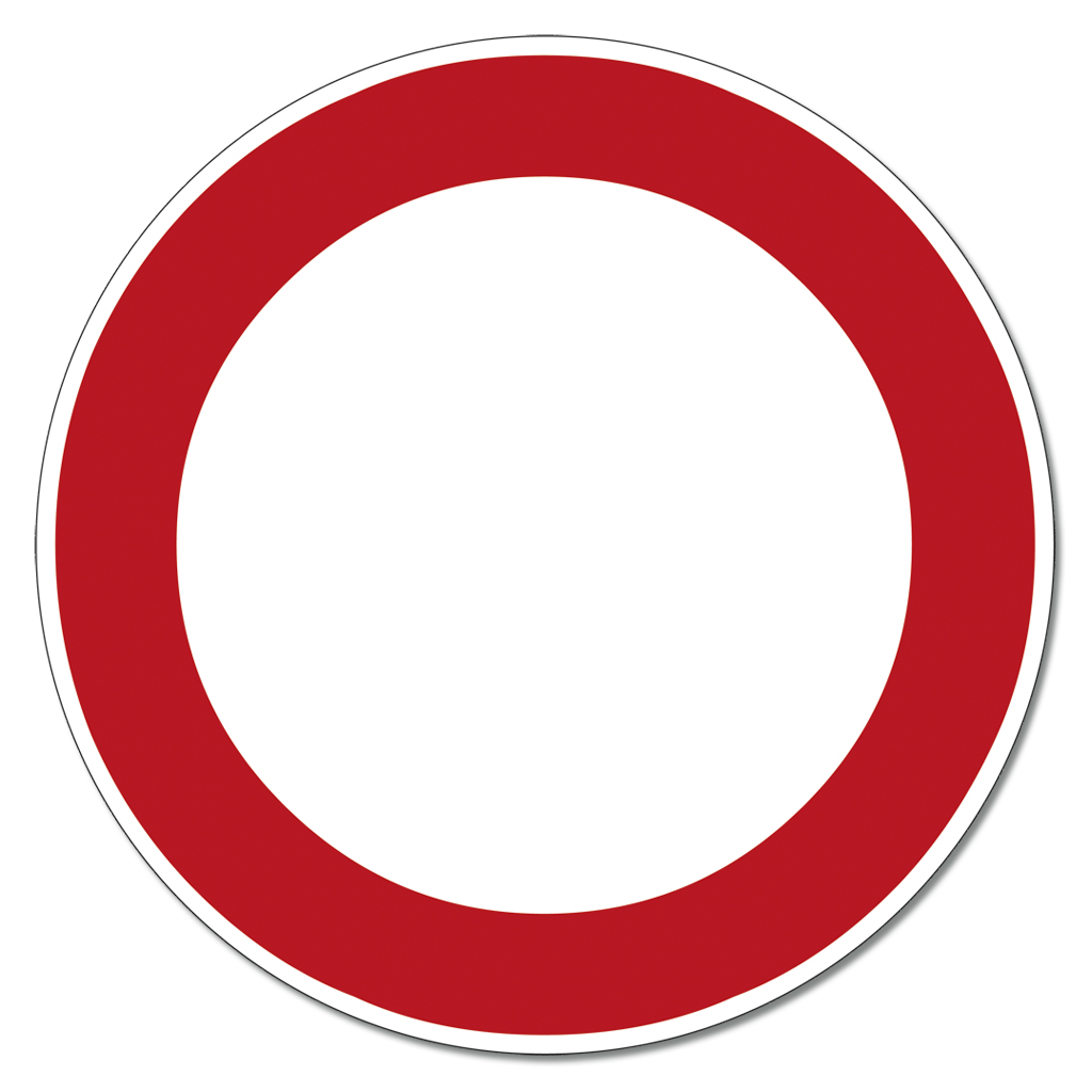 Großes Straßenverkehrsschild Nr. 250