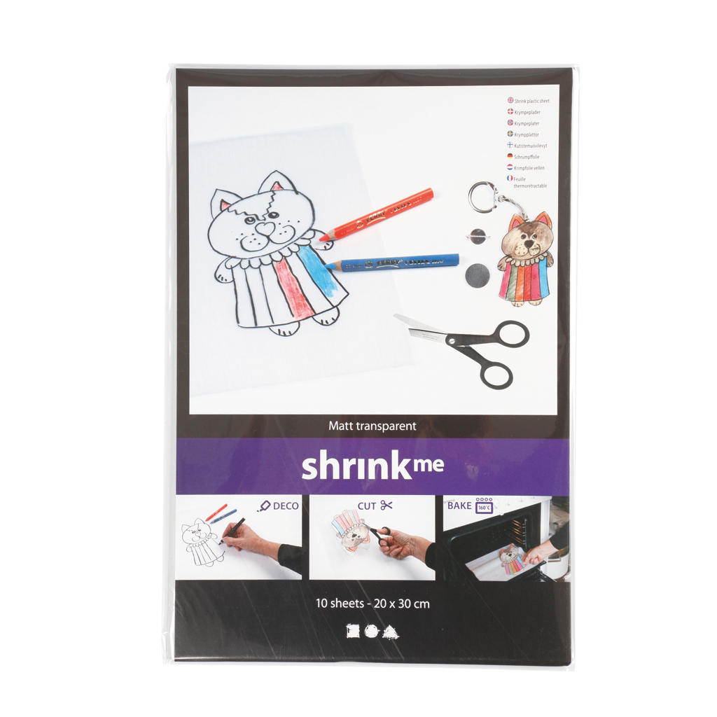 Plastikschrumpfplatten, 10 Stück Plastikschrumpfplatten, 10 Stück