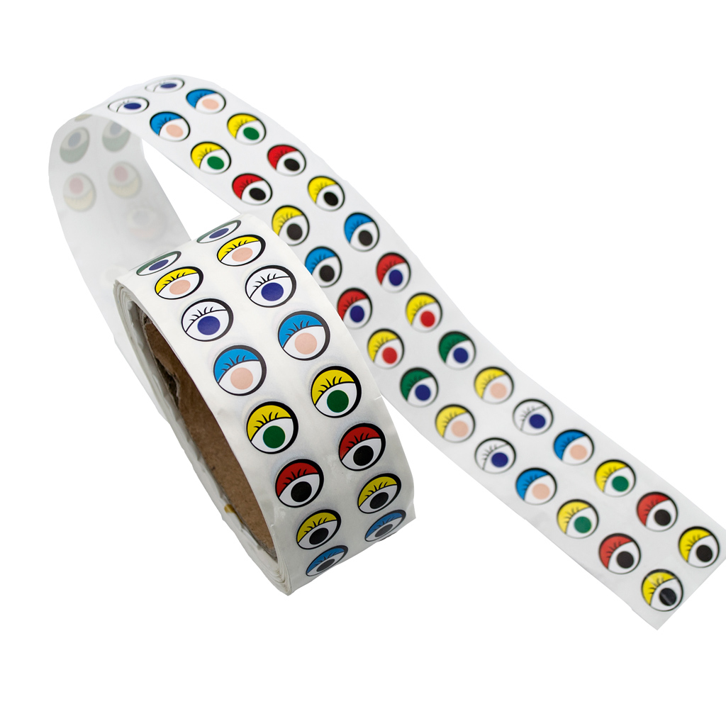 Augensticker auf der Rolle, farbig-Bild Auf diesem Bild ist das Produkt mit der Art.Nr.: W-93689 zu sehen