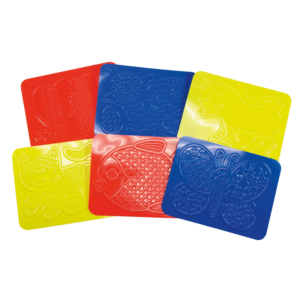 Rubbelplatten Tiere, 6 Stück