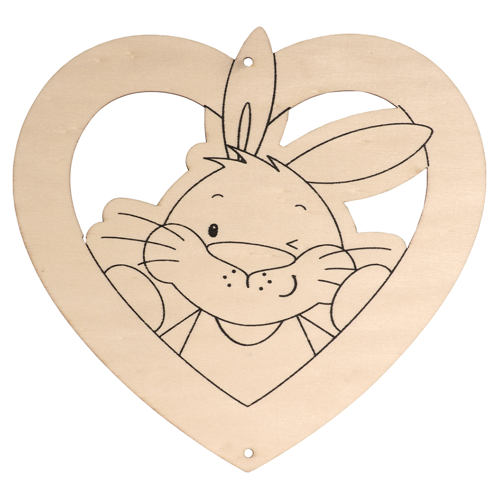 Holzanhänger Herziges Häschen Holzanhänger Herziges Häschen