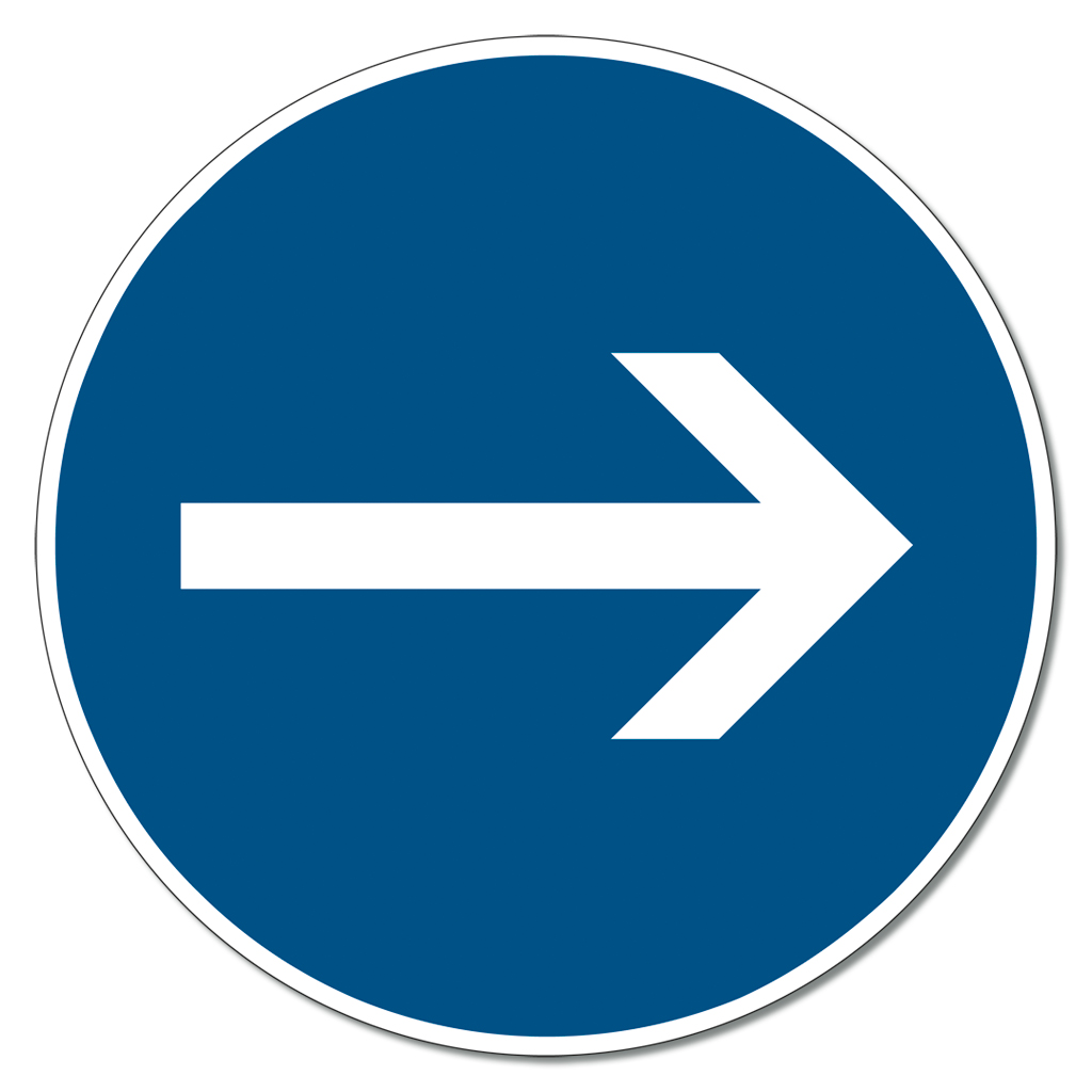 Großes Straßenverkehrsschild Nr. 211