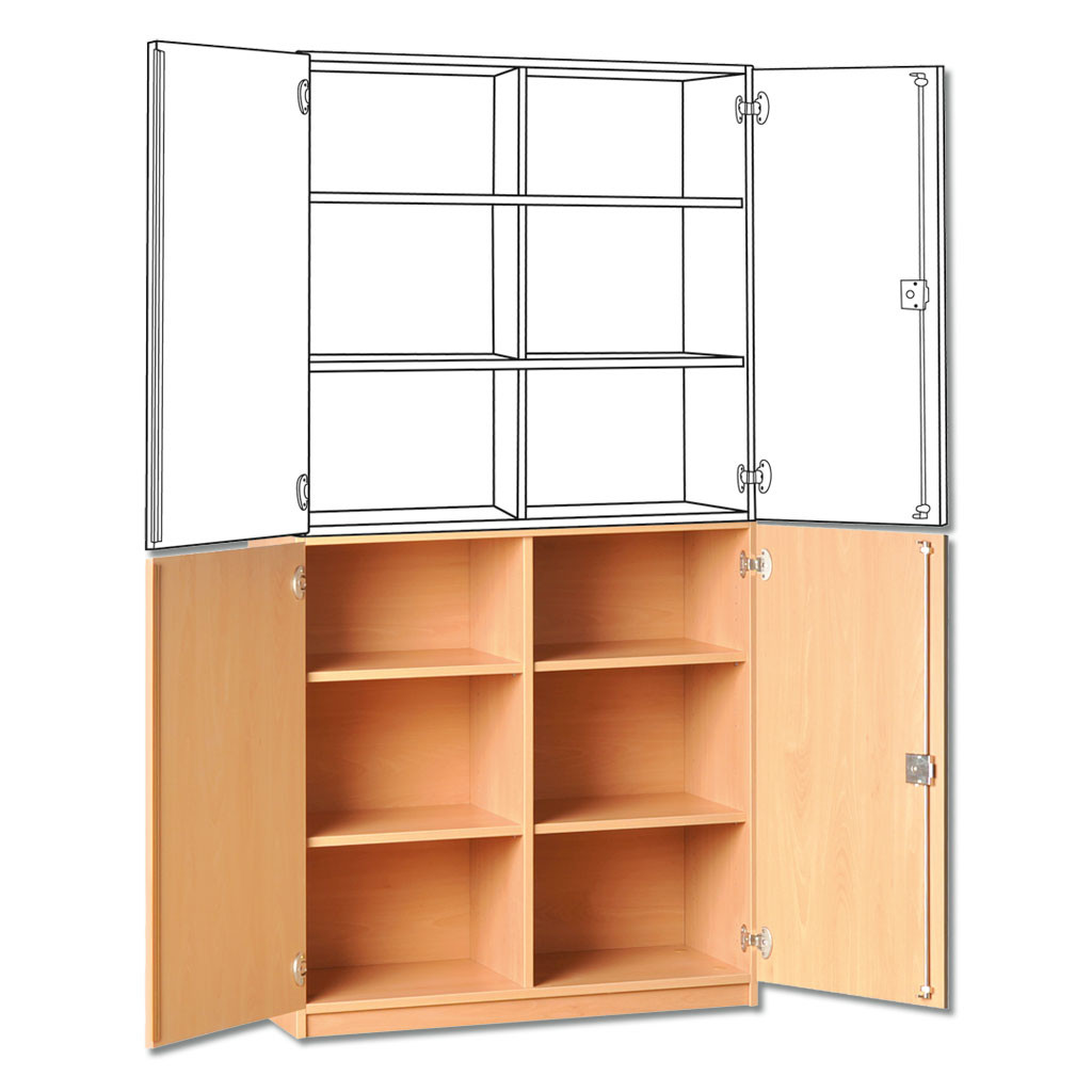 Modulus® Unterschrank mit Mittelwand, 4 Böden