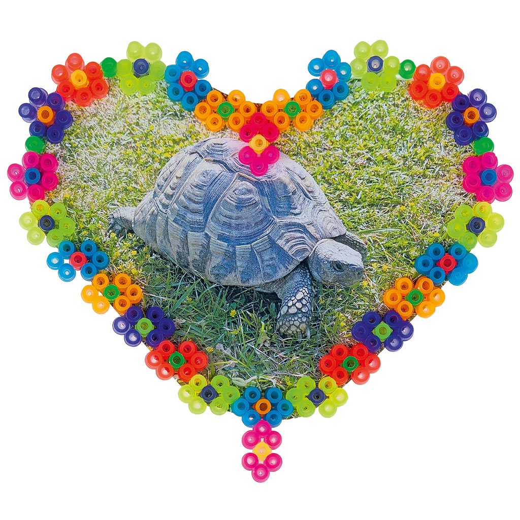 Bügelperlen im Eimer, Neon