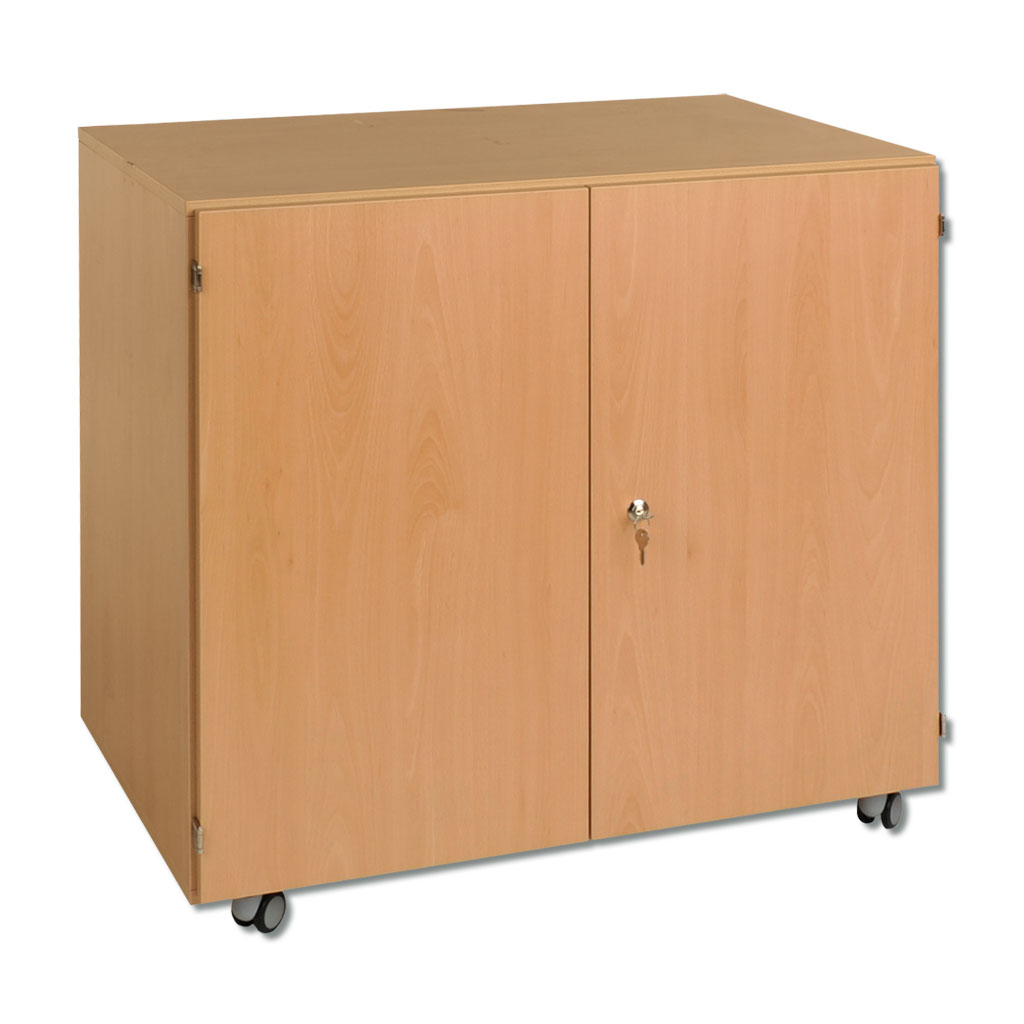 Modulus® Papierschrank auf Rollen, 7 Böden, 6 verstellbar