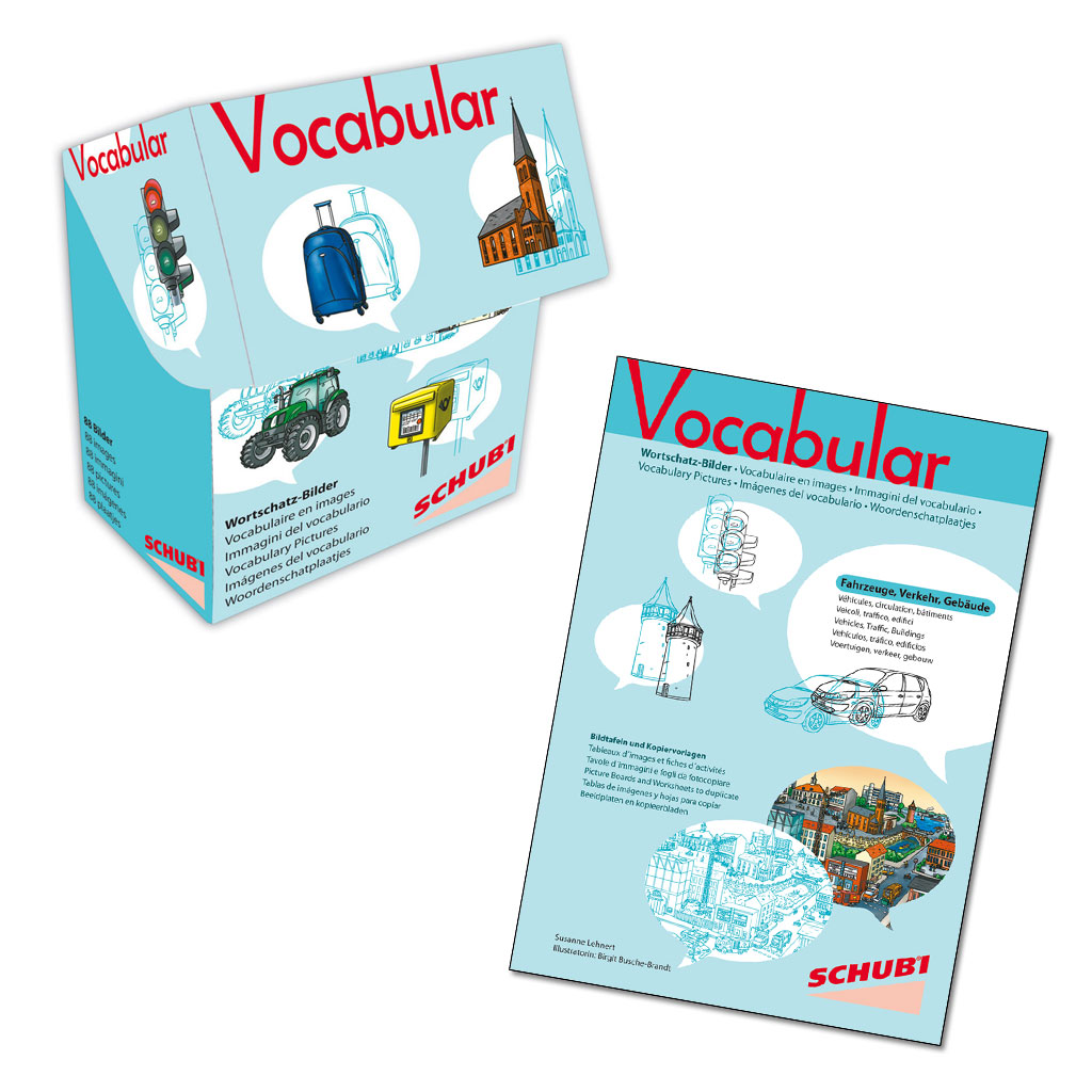 Vocabular – Bilderbox &amp; Kopiervorlagen - Fahrzeuge, Verkehr, Gebäude