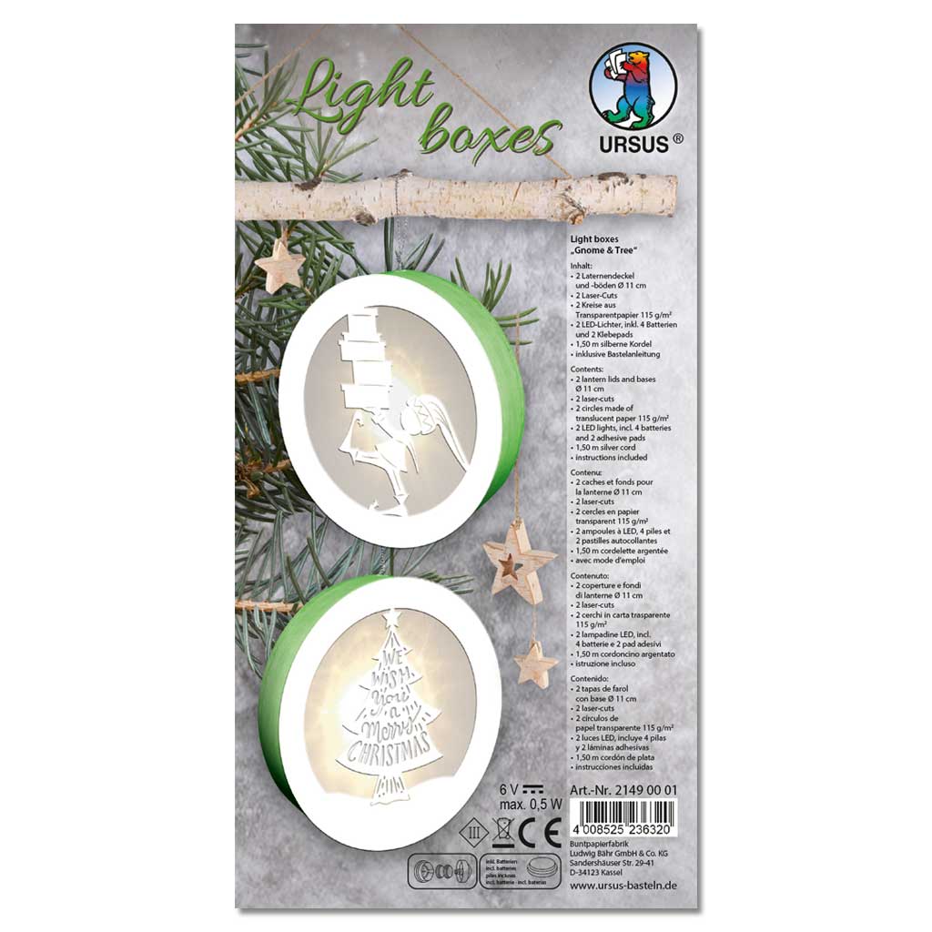 Lichtbilder Winter, 2er-Set, inkl. LED-Licht