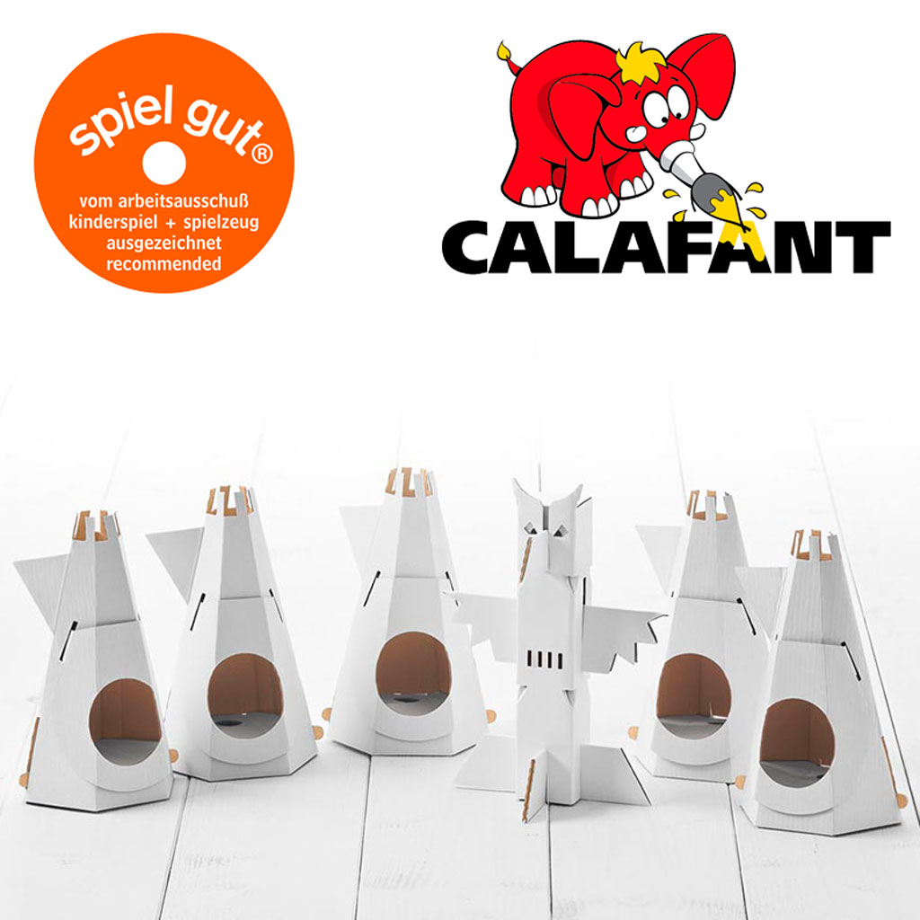 Calafant Blanko-Indianerlager zum Selbstgestalten, 6 Teile