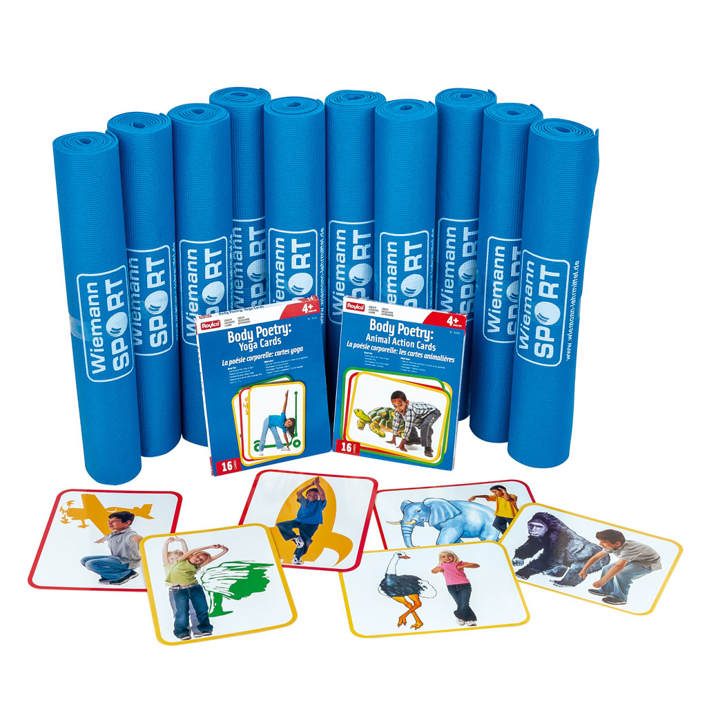 Yoga- und Gymnastikmatten im Klassenset, 10 Stück Yoga- und Gymnastikmatten im Klassenset, 10 Stück