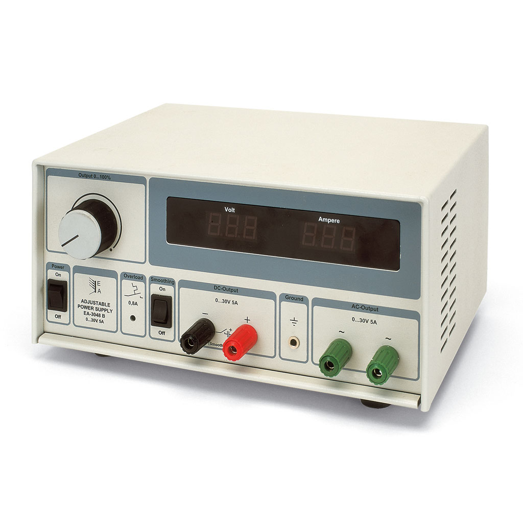 AC/DC-Netzgerät 0 - 30 V, 5 A (230 V, 50/60 Hz)
