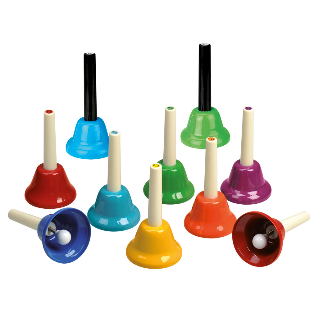 TrellaTon® Handglocken mit Griff, 10er-Set TrellaTon® Handglocken mit Griff, 10er-Set