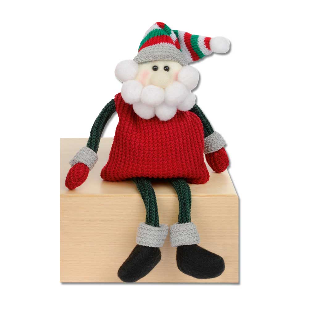 Kantensitzer Nikolaus mit Säckchen zum Befüllen