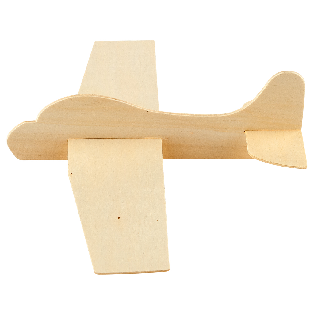 Holzflugzeuge, 3-teilig, blanko, 12 Stück Holzflugzeuge, 3-teilig, blanko, 12 Stück