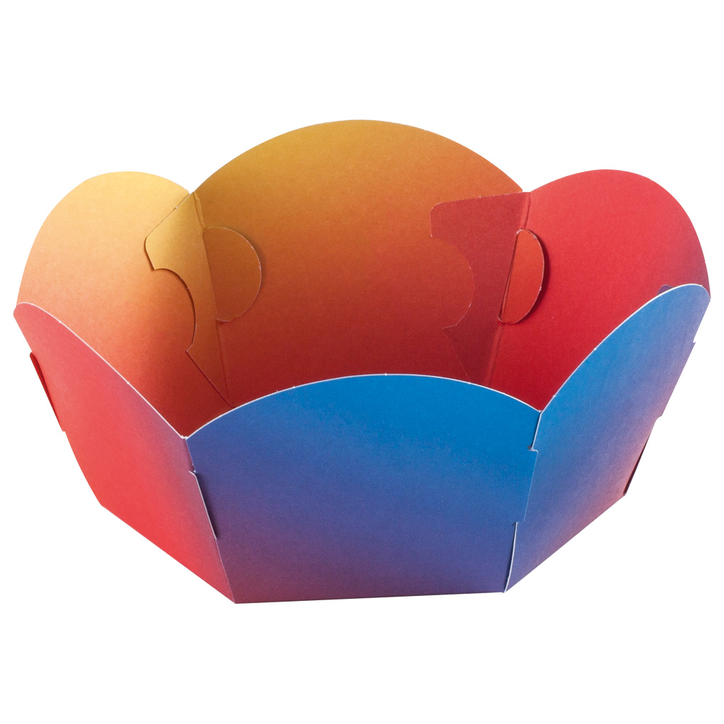 Osternestchen/Geschenkkörbchen aus Regenbogenkarton, 24 Stück