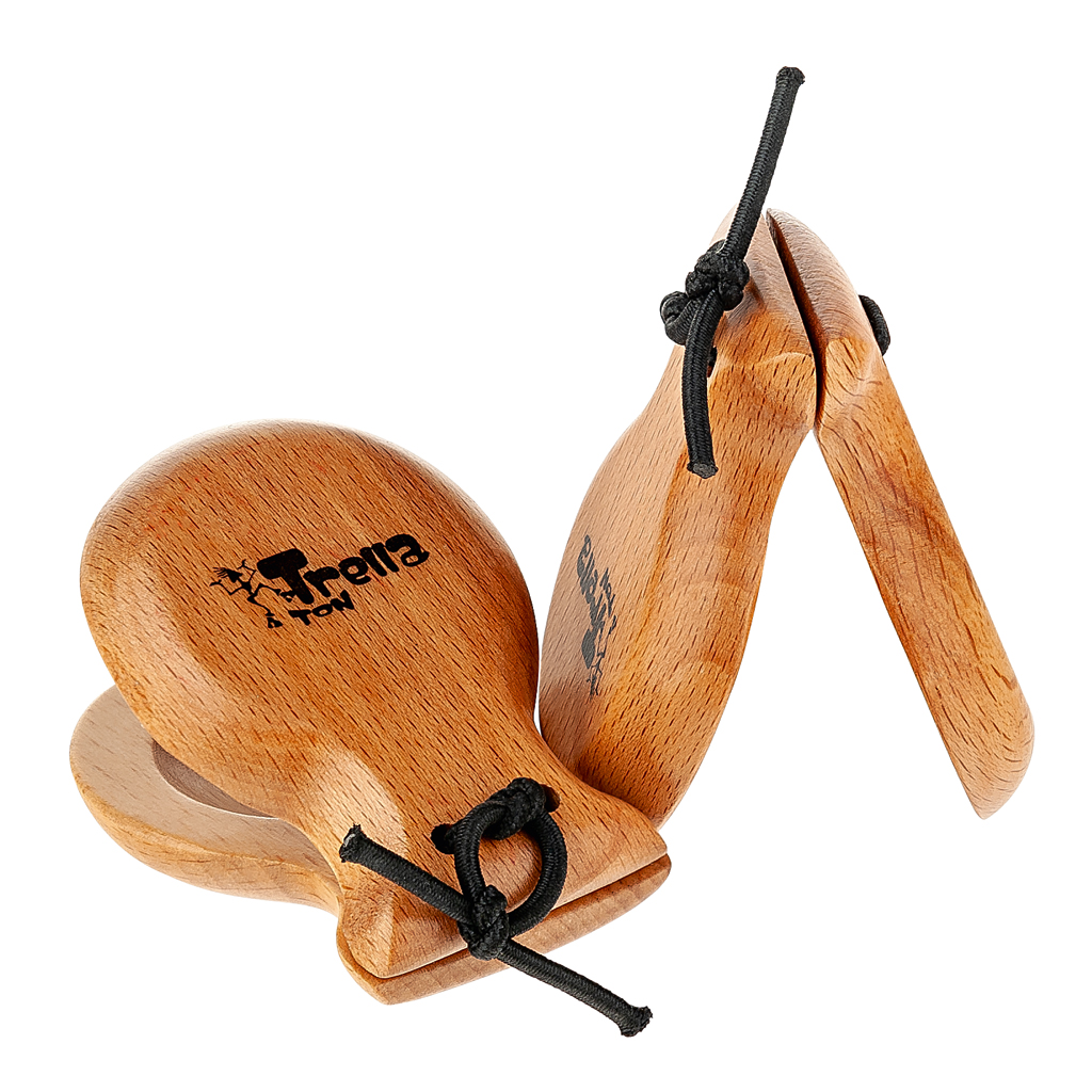 TrellaTon® Kastagnetten aus Buchenholz, 1 Paar TrellaTon® Kastagnetten aus Buchenholz, 1 Paar