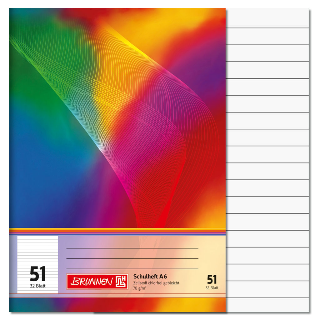 Brunnen® Schulheft DIN A6