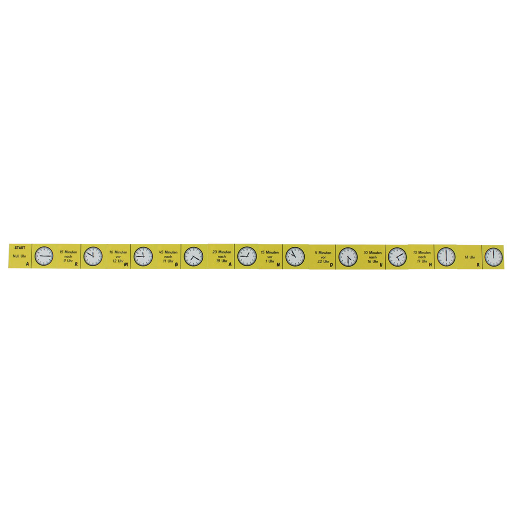 Uhrzeit-Domino - Lernspiel