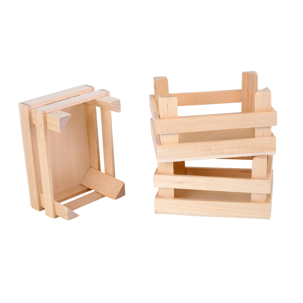 Kleine Kiste aus Holz, blanko, 3er-Set