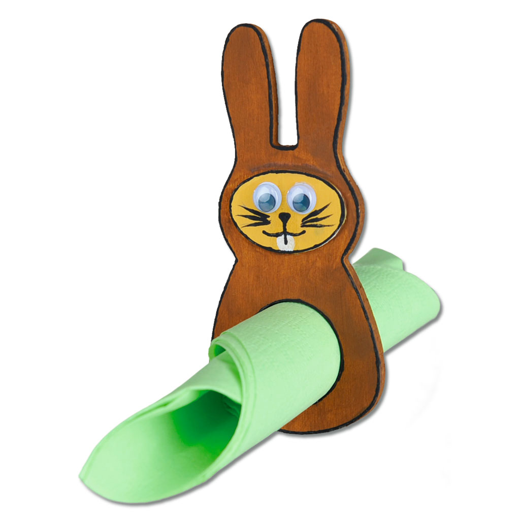 Serviettenring Osterhase, blanko, 6 Stück