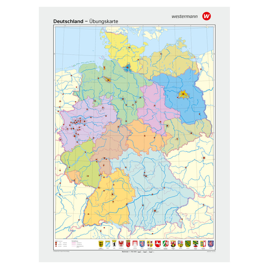 Westermann Deutschland, politisch / stumme Karte Westermann Deutschland, politisch / stumme Karte