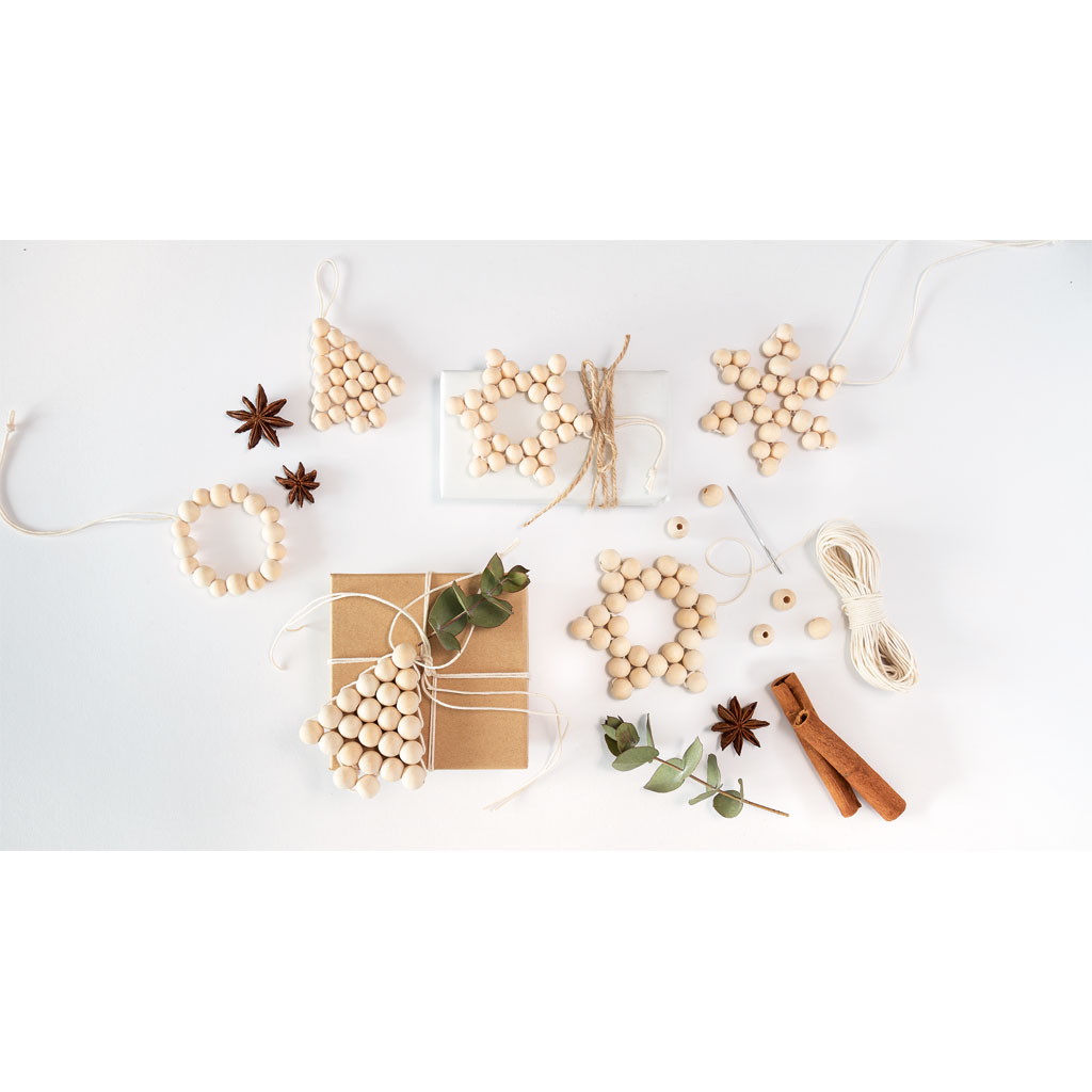 Folia® Holzperlen Sterne-Set