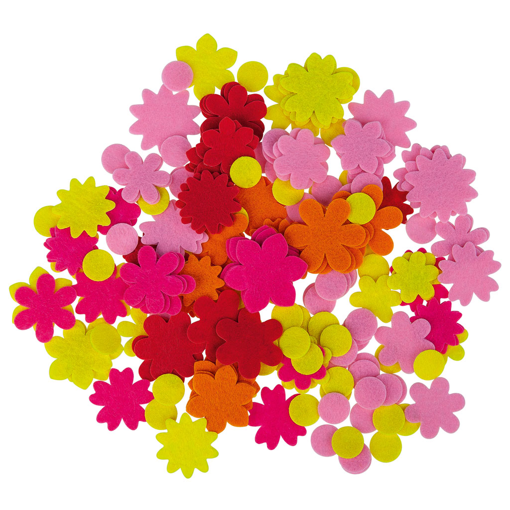 Filzaufkleber "Blumen", 200-teilig