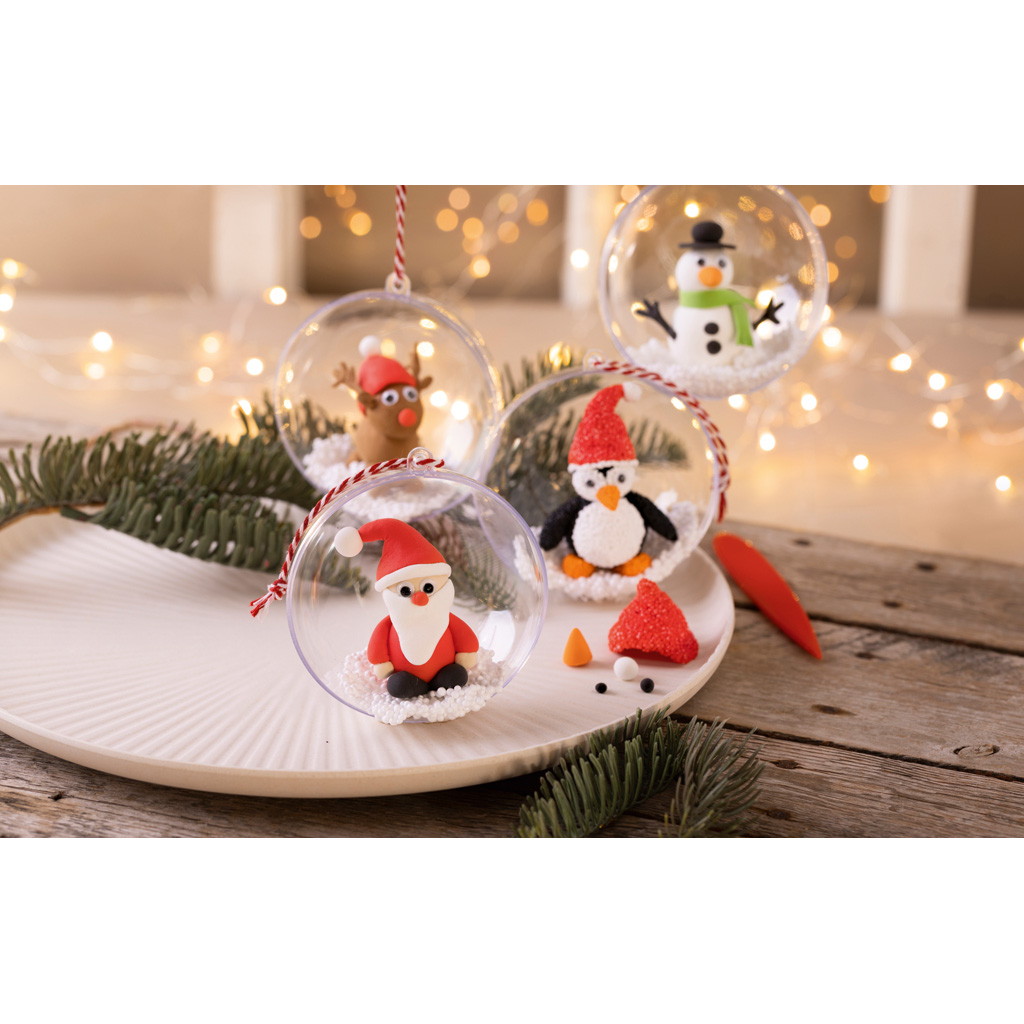 Kreativ-Set Christbaumkugeln, 4 Stück