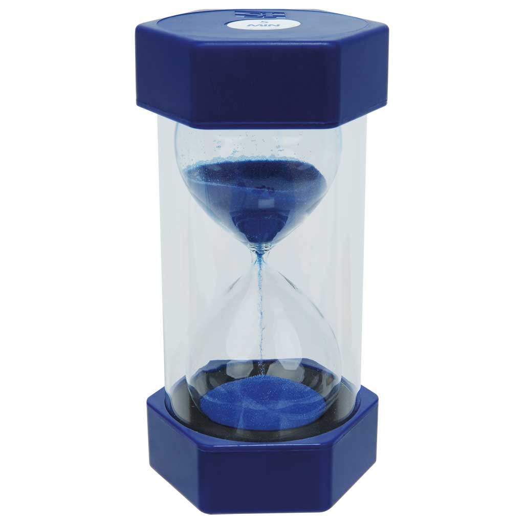 Große Sanduhr, Größe 16 cm Ø 8 cm, mit verschiedenen Zeiten