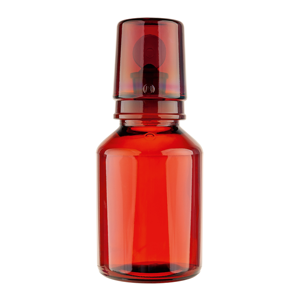 Säurekappenflasche, Duran, Braunglas