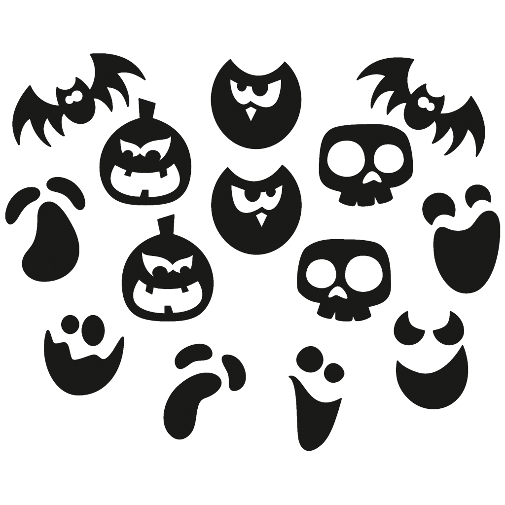 Stickerset Halloween-Bild Auf diesem Bild ist das Produkt mit der Art.Nr.: W-93654 zu sehen